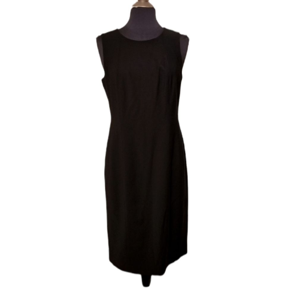 Talbots Dress Womens Size 10 Black Wool Blend Career Office Classic